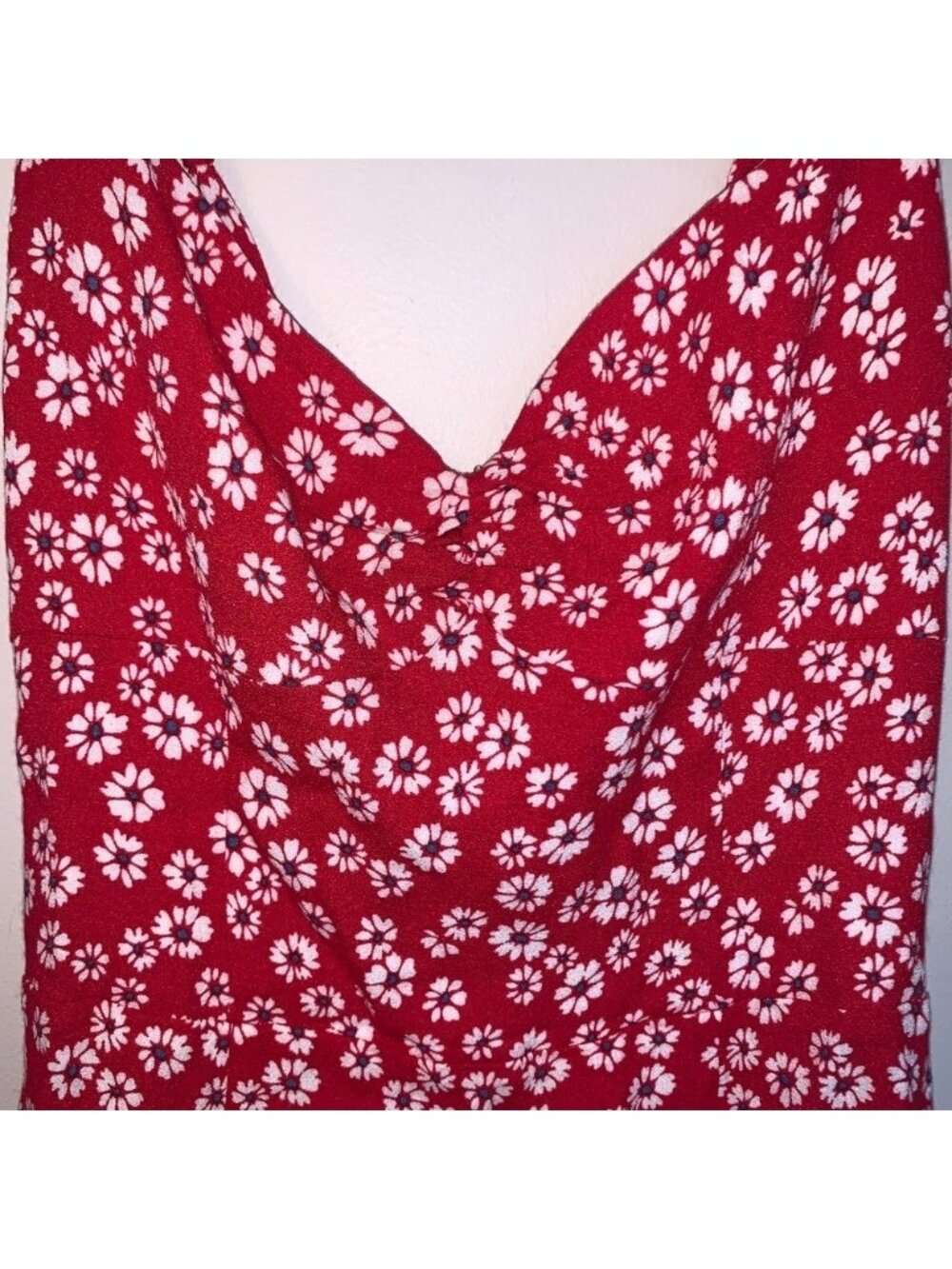 Reformation Baldwin Dress Red Daisy Print Mini Dress 4 - Picture 14 of 14